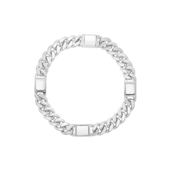 Italian Silver Fancy Chain Bracelet
